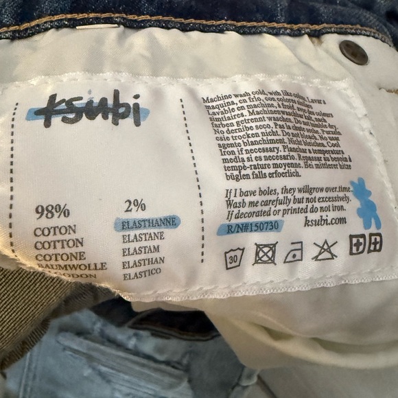 Ksubi Van Winkle Hunter Skinny Jeans Blue Size 30 NWT - Picture 6 of 8